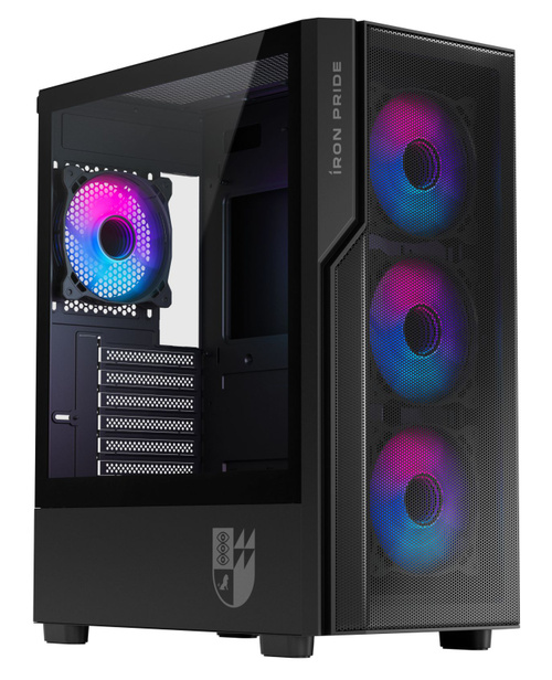 Корпус Warrior Z14 + 4 FRGB вентилятора + закаленное стекло, ATX