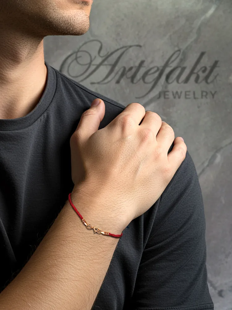 Artefakt Jewelry Браслет красная нить серебро 925 оберег от сглаза 2,5 мм, серебристый, фото 4