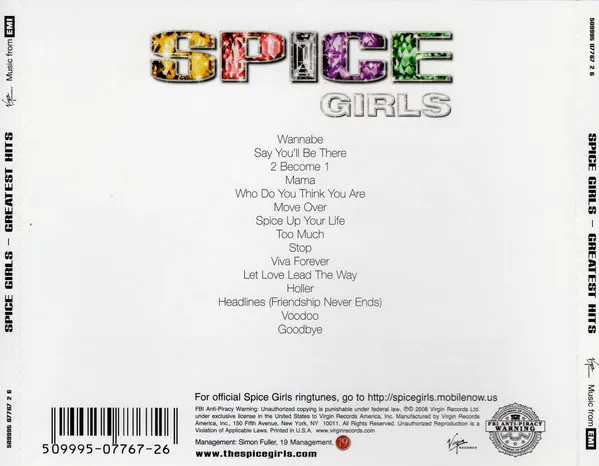 Компакт-диск Spice Girls / Greatest Hits (Jewel) (1CD), вариант