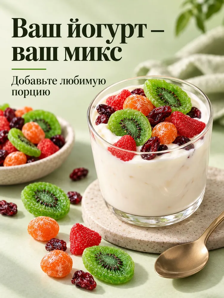 Фруктовая смесь Витамин кумкват клубника киви клюква1 кг, вариант, фото 6