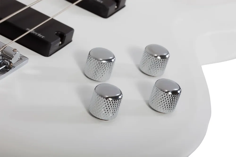 Schecter C-4 DELUXE SWHT Бас гитара 4 струны цвет Satin White, белый, фото 3