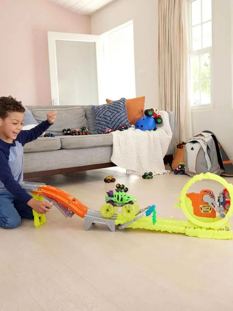 Игрушечный трек Mattel Hot Wheels HXT05 c машинками Монстр трак Хот Вилс, вариант, фото 2