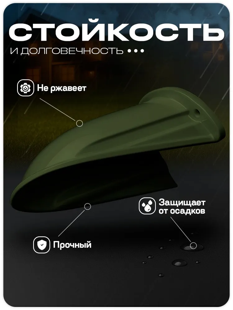 Уличный защитный козырек для камеры видеонаблюдения с водоотведением большой белый Ps-Link Cover-LD White, зеленый, фото 4