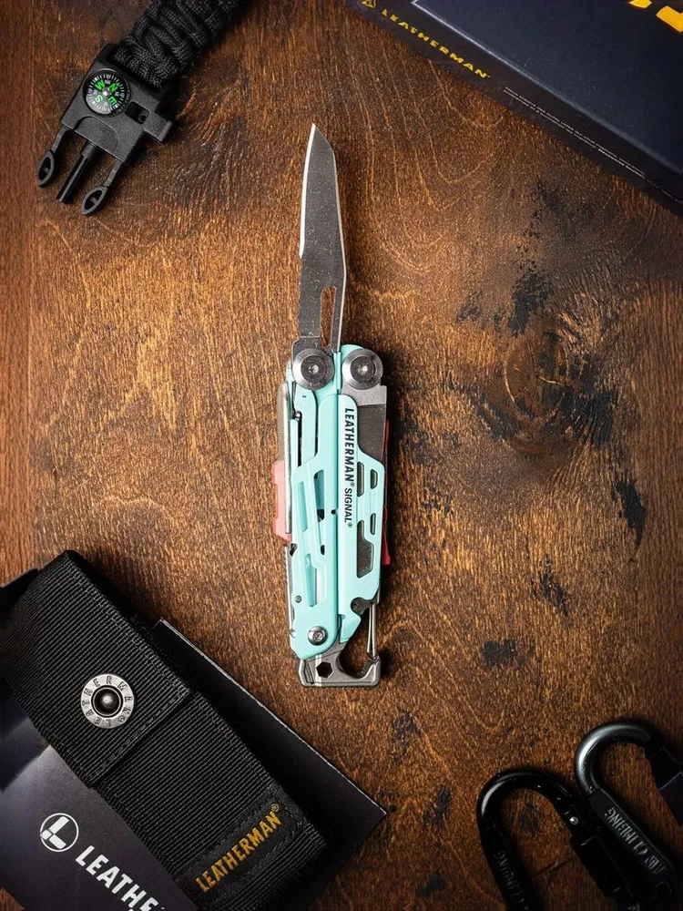 Мультитул Leatherman Signal Aqua & Silver 833187, 19 инструментов, серебристый, фото 4