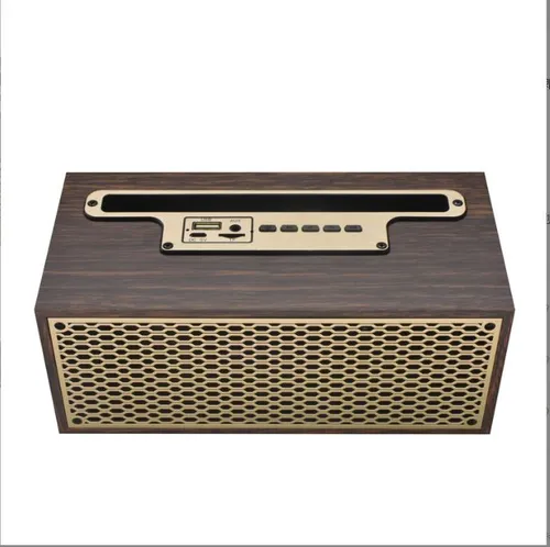 Беспроводной динамик ретро деревянный рисунок