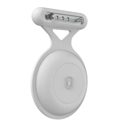 Водонепроницаемый чехол-держатель AirTag с брошью, белый силиконовый защитный чехол (белый)