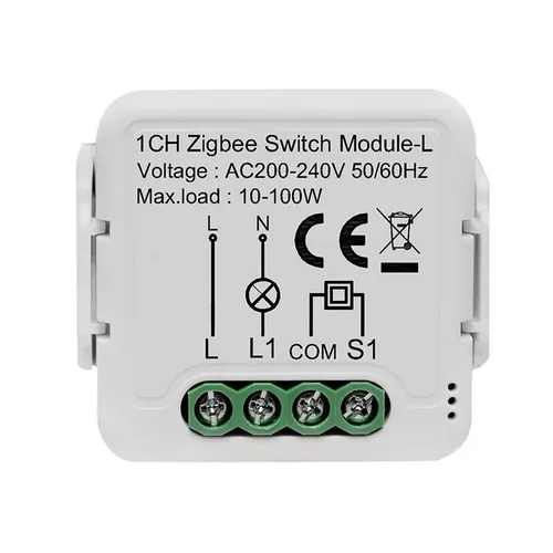 Умный выключатель ZigBee без нейтрали с голосовым управлением ZF