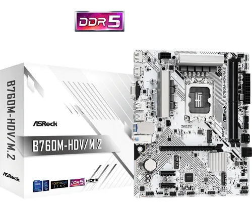 ASRock B760M-HDV/M.2, LGA 1700, DDR5, Материнская плата