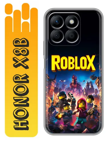 Чехол для Honor X8b с принтом Roblox Роблокс (для мальчика) на Хонор Х8б