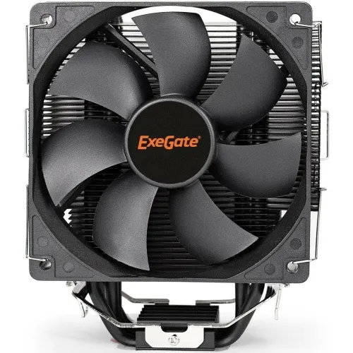 Кулер для процессора ExeGate Dark Magic EXX400-PWM серебристый, 120 мм, алюминий/медь, 2100 об/мин,