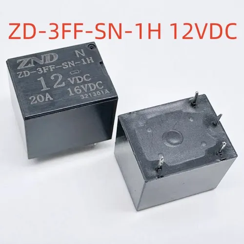 3pcs Реле электромеханическое ZD-3FF-SN-1H 12VDC 20A 4-контактное (коммутация 10A/250V)