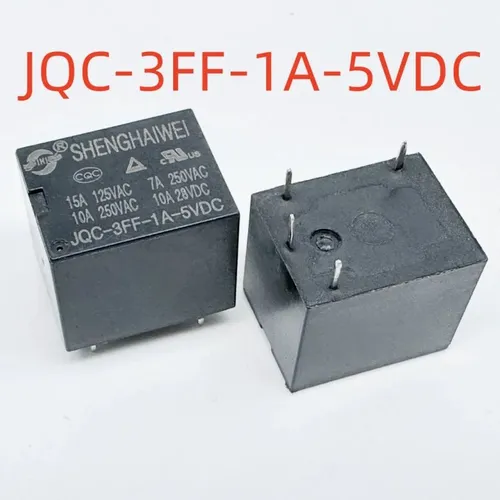 3pcs Электромеханическое реле JQC-3FF-1A-5VDC 10А 4 контакта