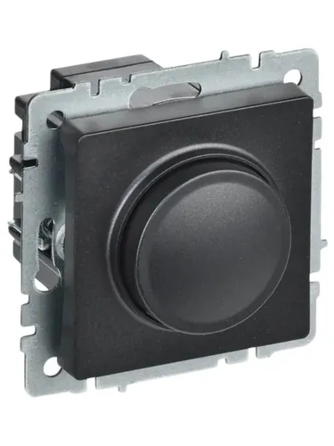 Светорегулятор СП Поворотно-нажимной. 600Вт, механизм черный.