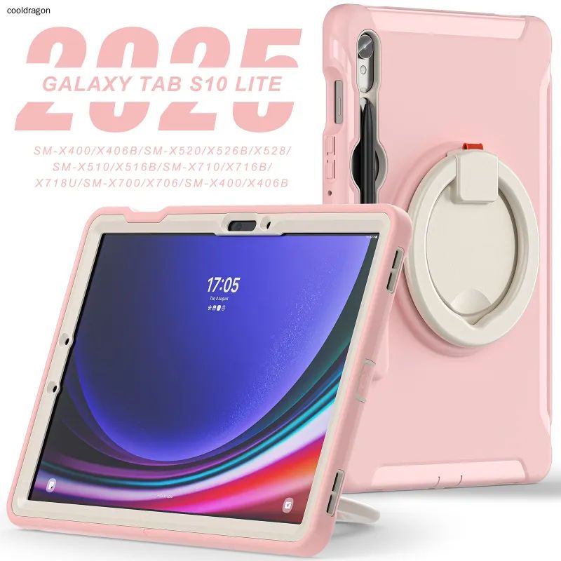 智能手机壳 用于 Samsung Galaxy Tab S10 Lite, 塑料 , 粉红色
