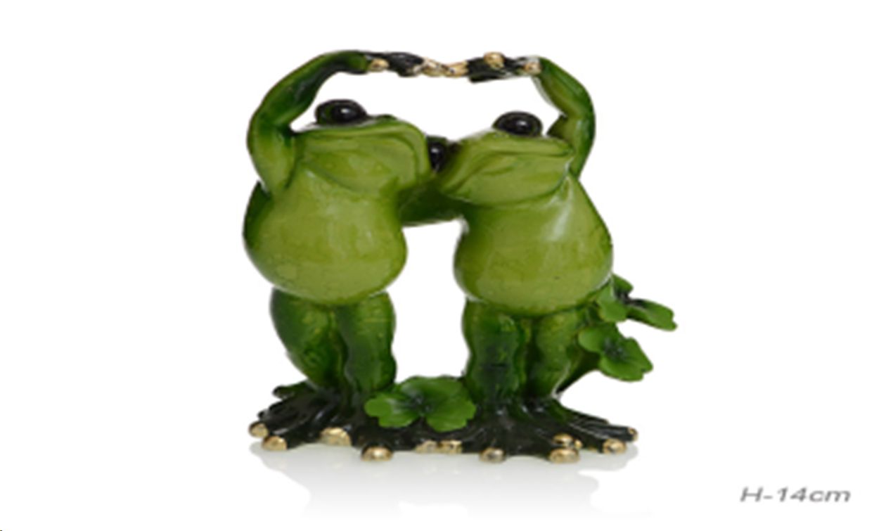 Статуэтка Лягушки, полистоун, 9 х 6,5 х 14 см — фото 3