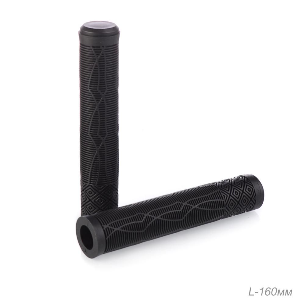 Грипсы G229 для трюкового самоката, TPE, 160 мм, 2 шт. с заглушками, черные