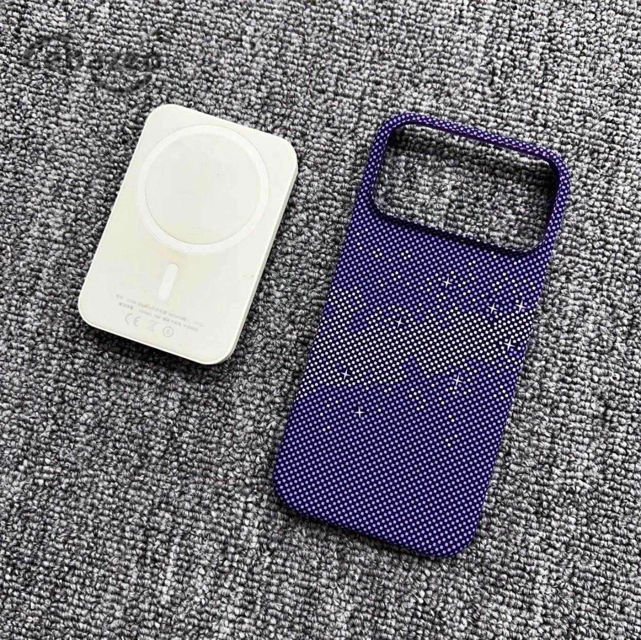 智能手机壳用于6.9″, 碳, 紫色