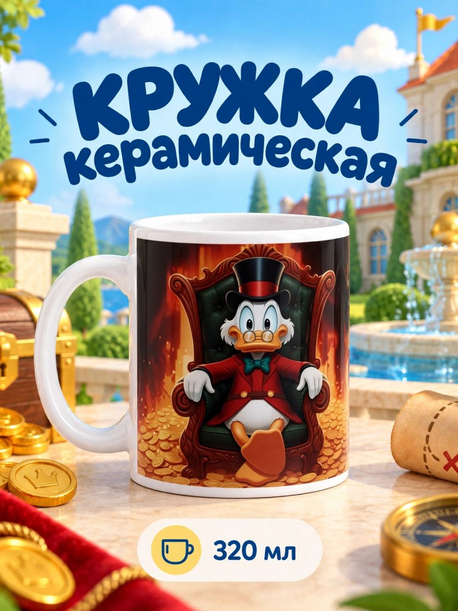 Керамическая кружка, Disney, Утиные истории / детская кружка 320 мл