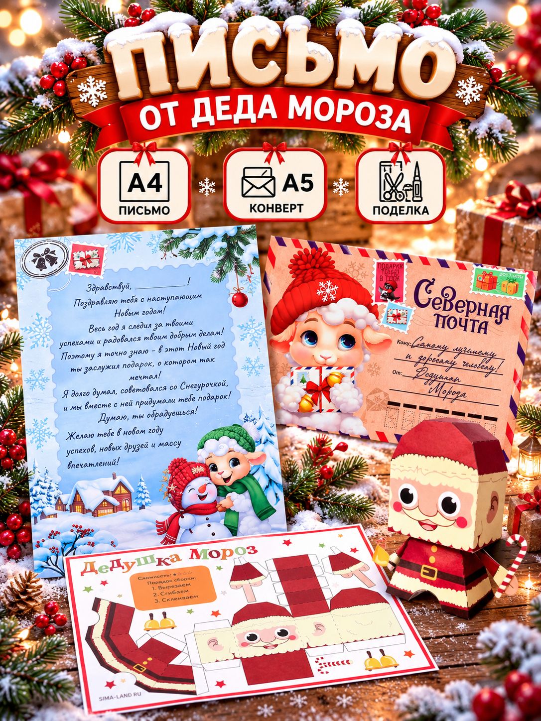 Письмо от Деда Мороза с поделкой Символ года