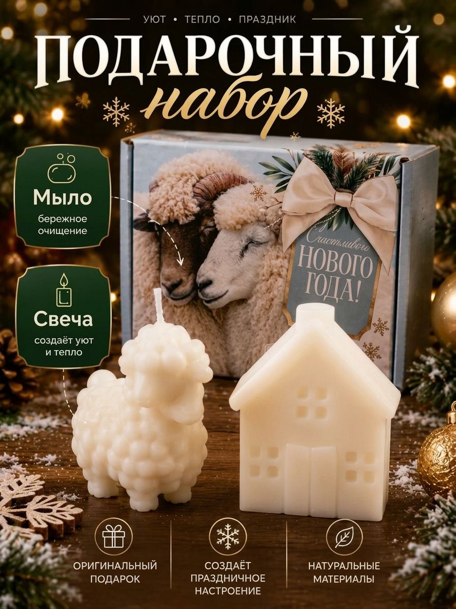 Подарочный набор свеча и мыло