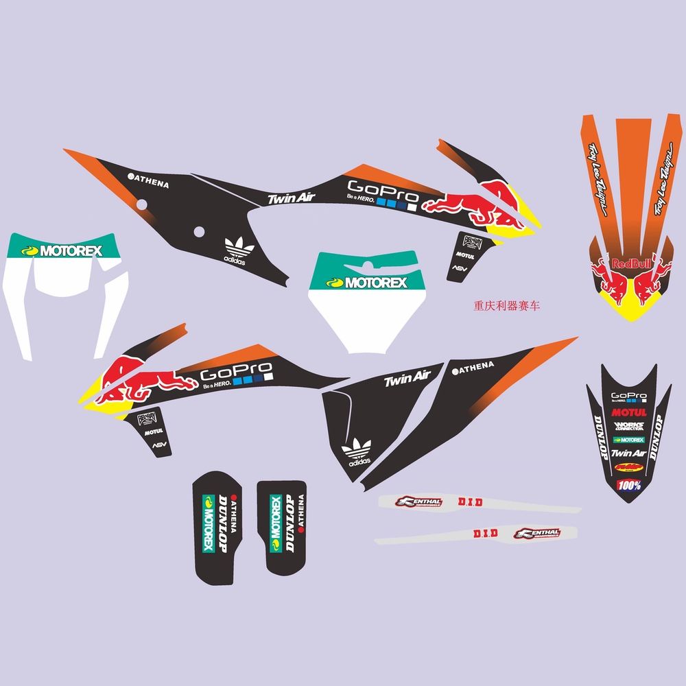 Комплект наклеек на пластик толстые 3M KTM EXC XC XCW SX SXF 2019 2020 2021 2022