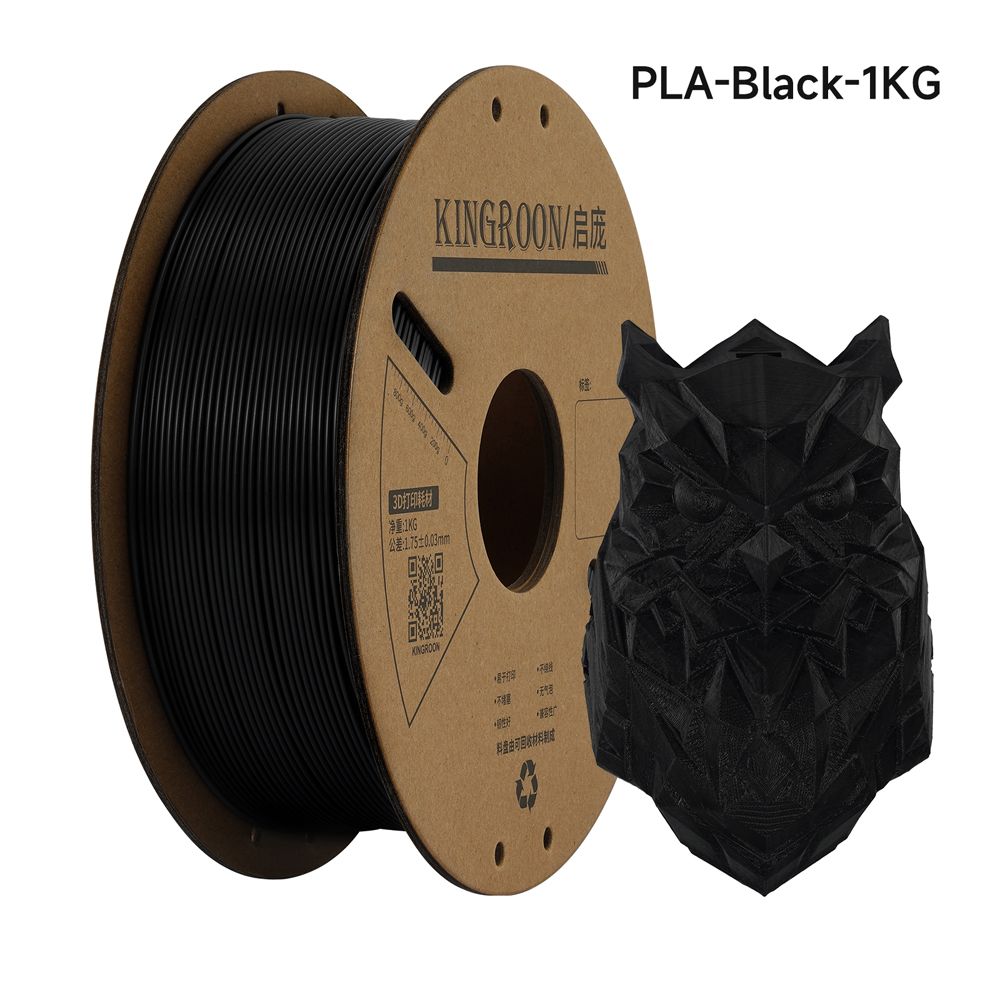 1kgPLAНитьПластикдля3Dпечатичерный1кгKINGROON