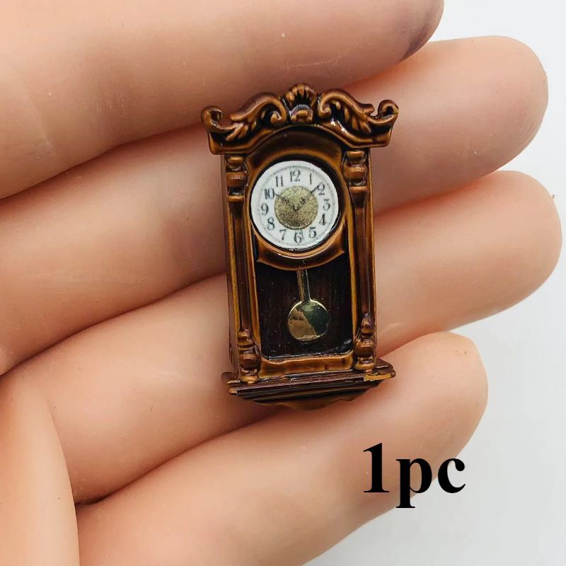 Миниатюрныеаналоговыеглиняныечасыизретро-сплава,подходящиедляукрашенияигрушечногодома