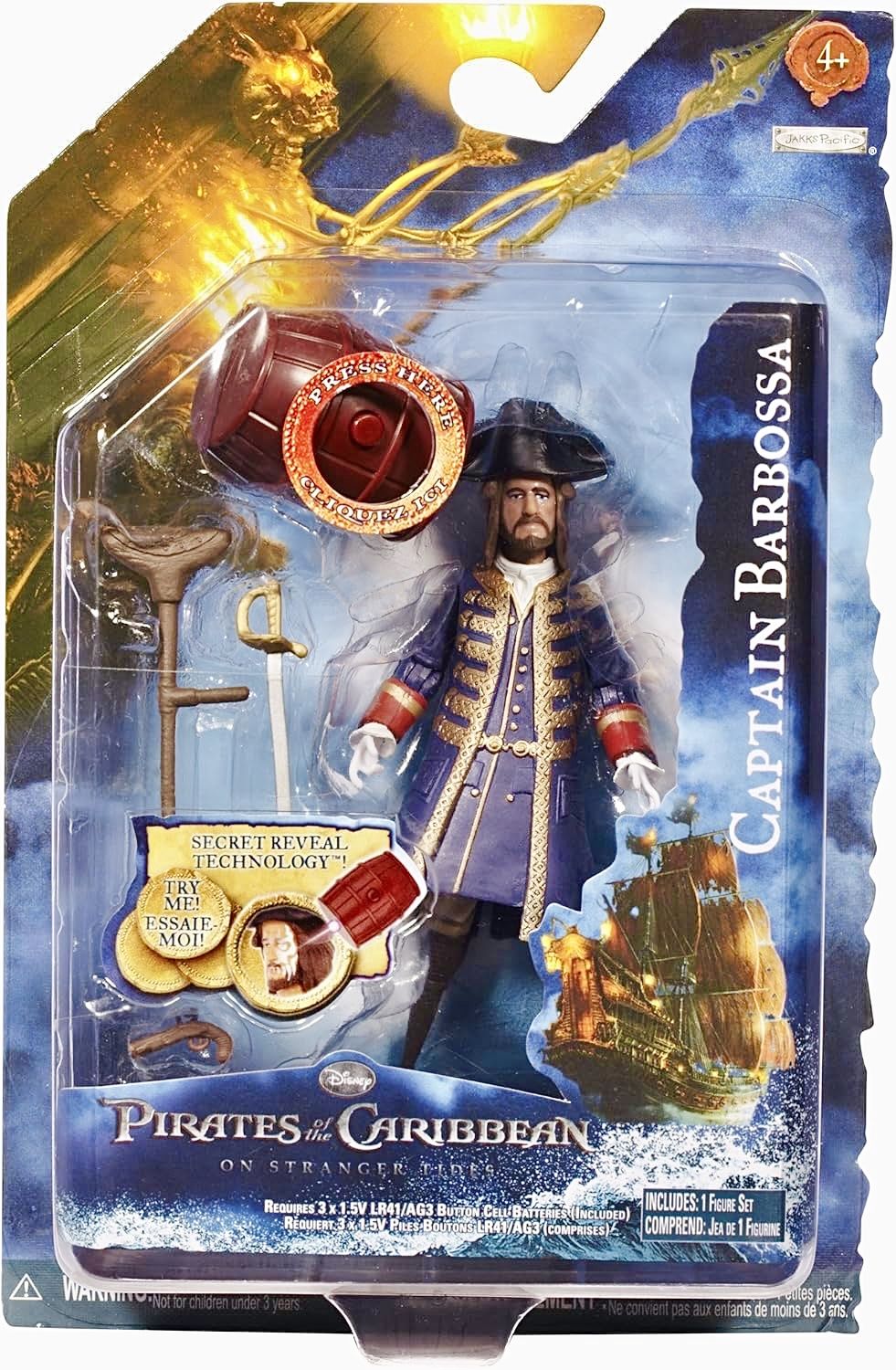 Пираты Карибского моря / Pirates of the Caribbean Фигурка Барбоссы с секретным эффектом (Wave #1)