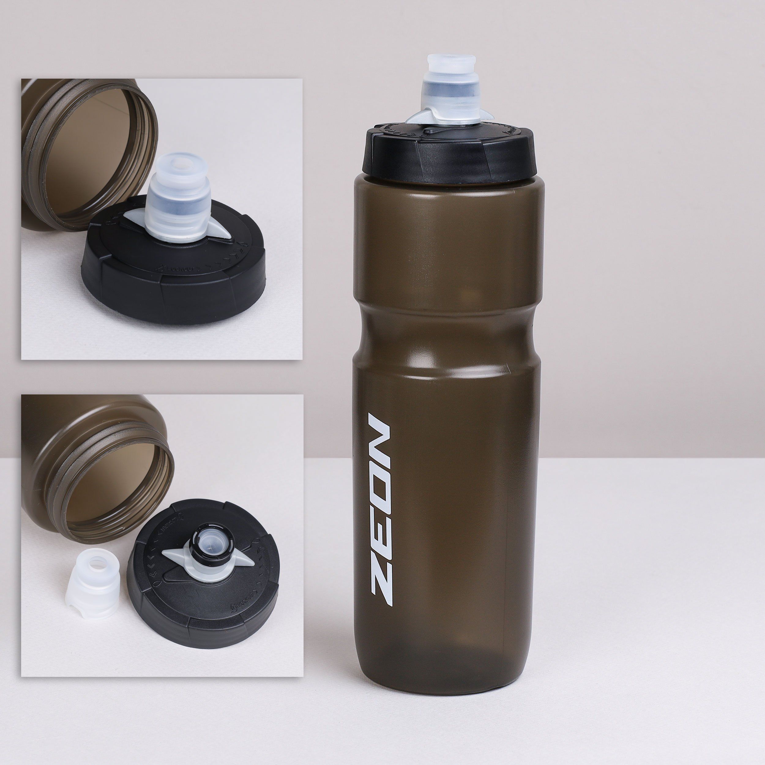Бутылка для воды велосипедная ZEON WB226 гоночная 750 мл, клапан кэмэлбак, коричневая Бутылка для воды велосипедная ZEON WB226 гоночная 750 мл, клапан кэмэлбак, коричневая