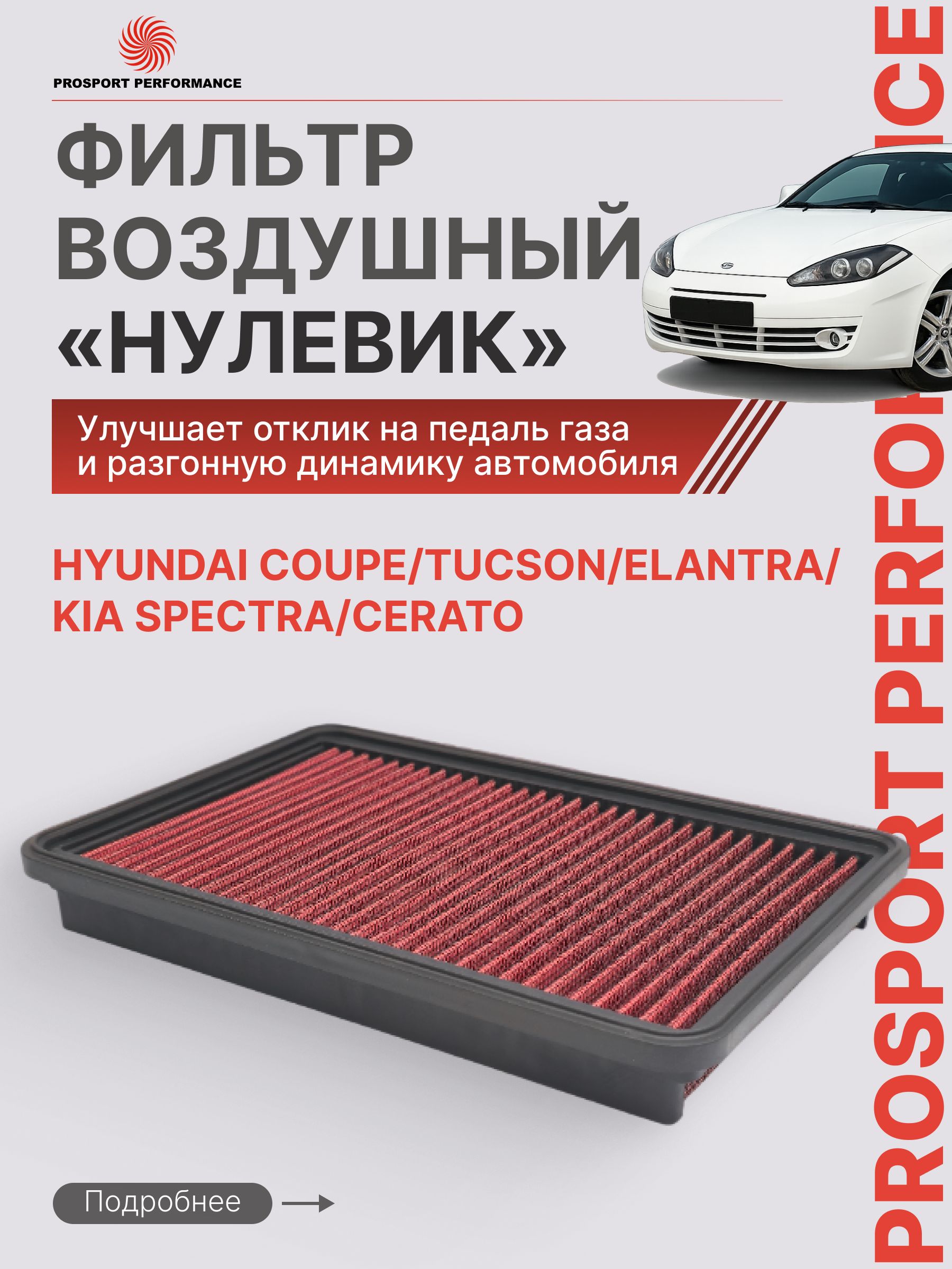 Воздушный фильтр пониженного сопротивления 