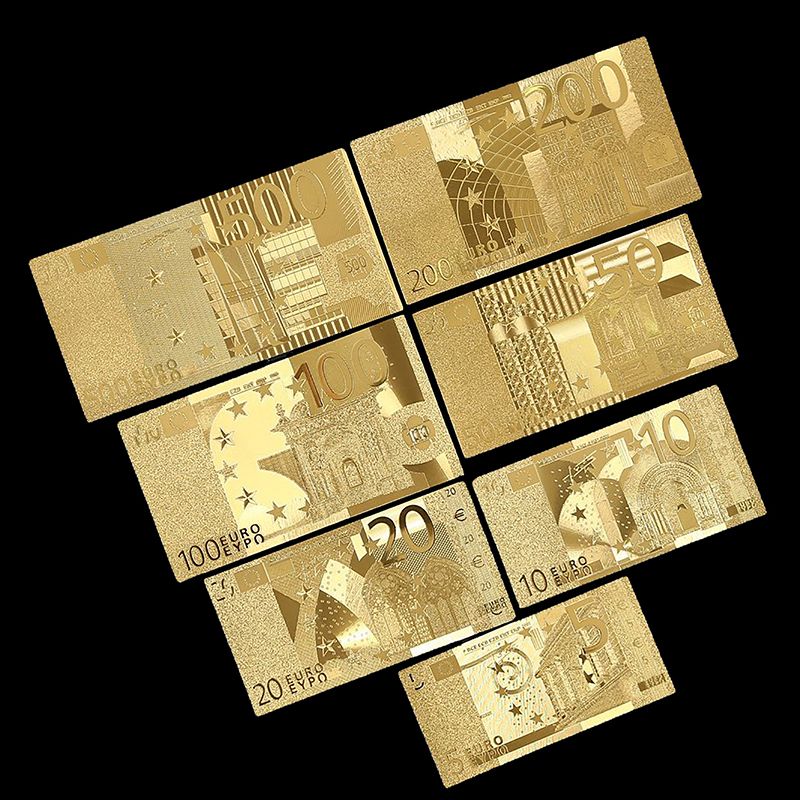 Набориз7памятныхмонетиззолотойфольги