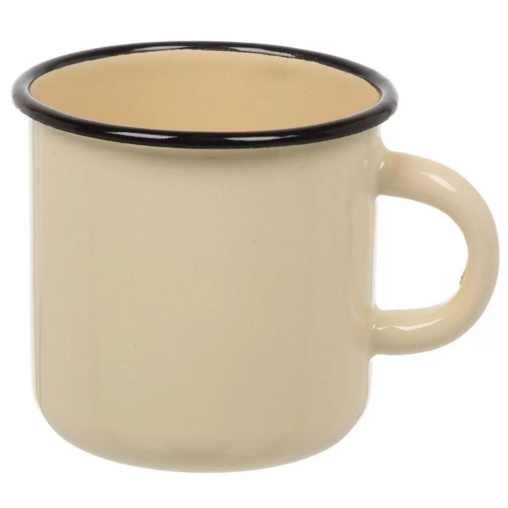 Кружка Керченский металлургический завод эмалированная стальная 250 мл слоновая кость 40104-022