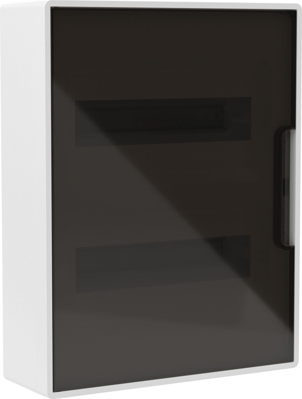 ЩитраспределительныйDKC/ДКСFRAME,пластиковыйбелыйстонированнойдверью,24модульныхрасстояния,2ряда,4шиныPEN,степеньзащитыIP40,размером400х312х102мм/электрика