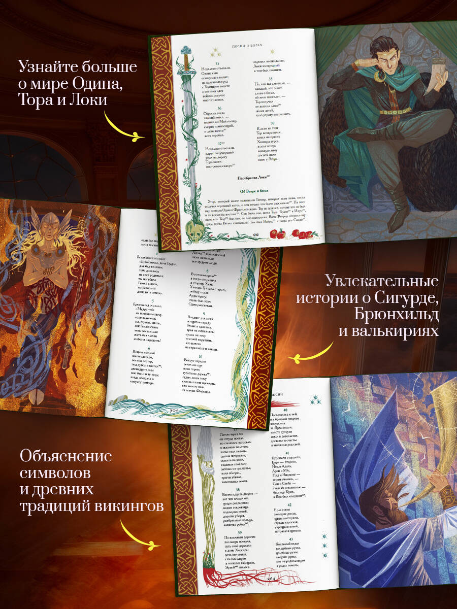 Старшая Эдда. Мифы и легенды Скандинавии. Коллекционное издание (переплет под натуральную кожу, обрез с орнаментом, три вида тиснения) | The Elder Edda: Myths and Legends of Scandinavia – Collector's Edition - Ozon image 1