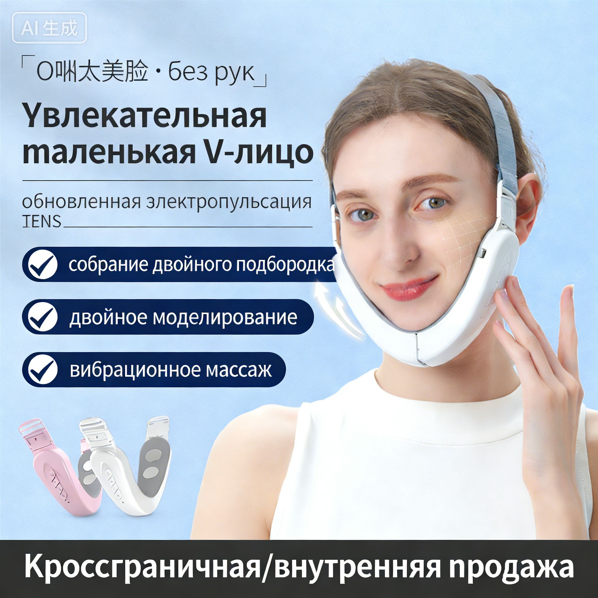 Тонкий V-образный прибор для лица smart face slimming instrument купить ...