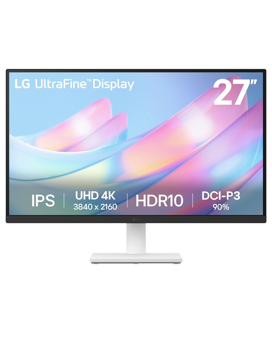 LG27"Монитор27US500-W27"4KUHDIPS,белый,безрамочный,HDR10,длядомаиофиса,белый