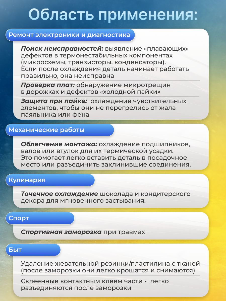 Спрей заморозка Freezer Solins 400 мл Аэрозоль охладитель фризер