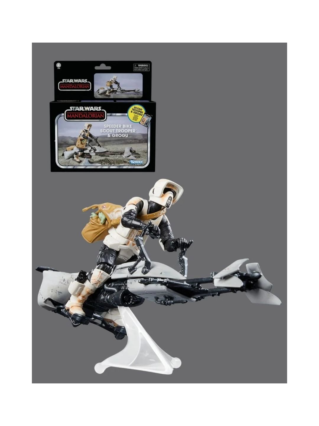 Star Wars The Vintage Collection Speeder Bike Scout Trooper & Grogu ...