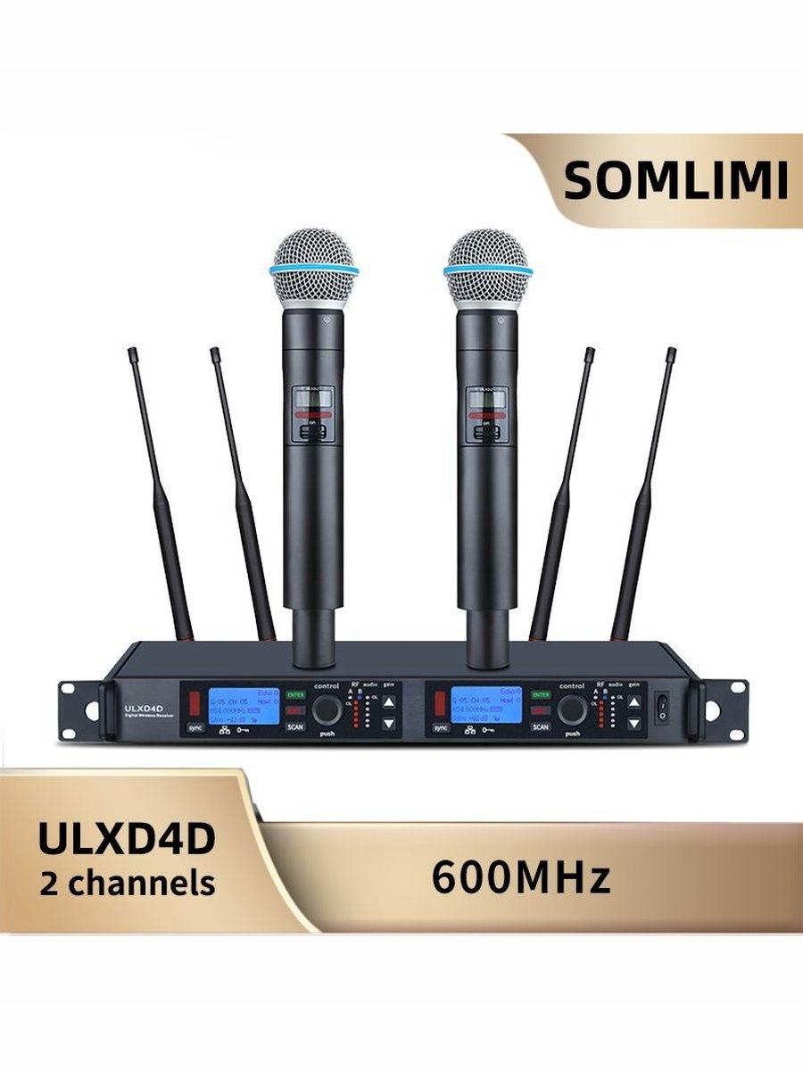 SOMLIMIМикрофонуниверсальныйULXD4D,черныйматовый