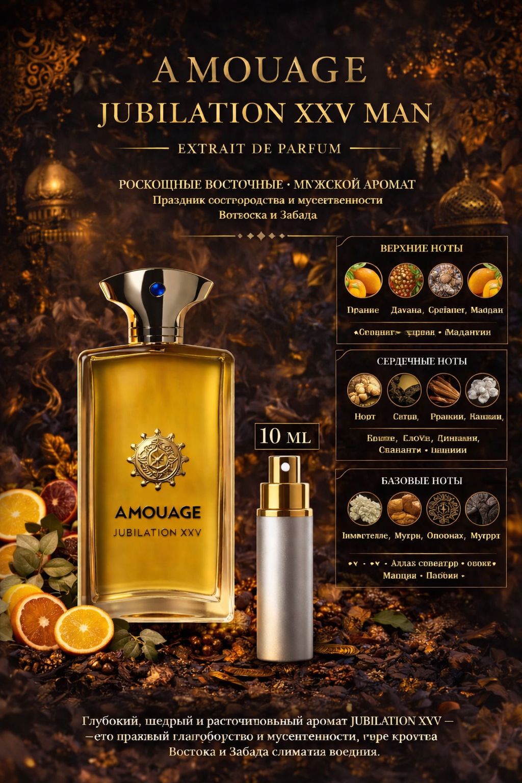 AMOUAGE Jubilation XXV Man 10 мл - парфюмерная вода Отливант купить