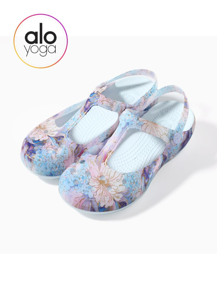 Тапочки Alo Yoga Дышащие летние сандалии-кроссовки на толстой подошве для женщин и мужчин, быстросохнущие, #1