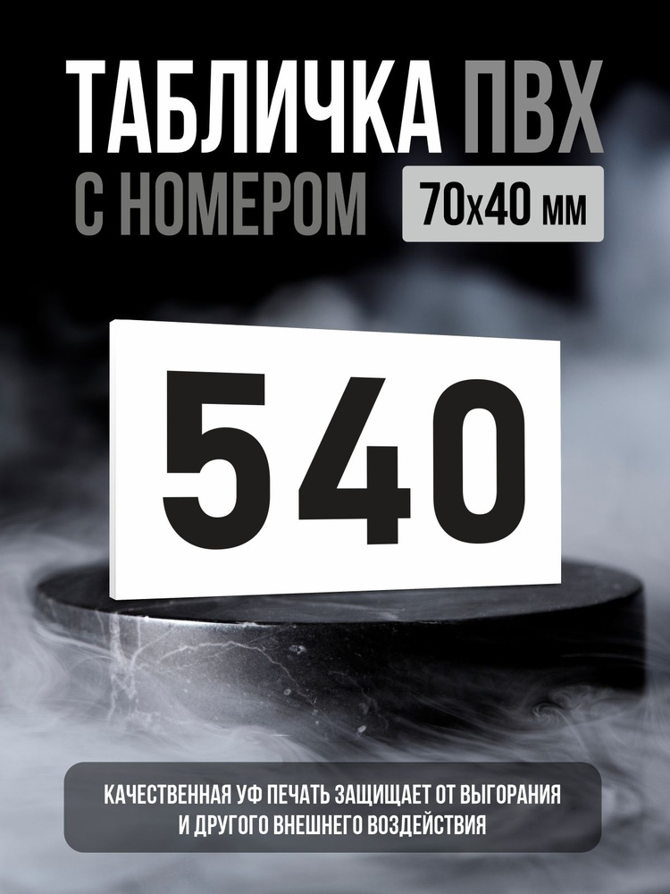 Табличка с номером 540, 7х4 см, ПолиЦентр #1