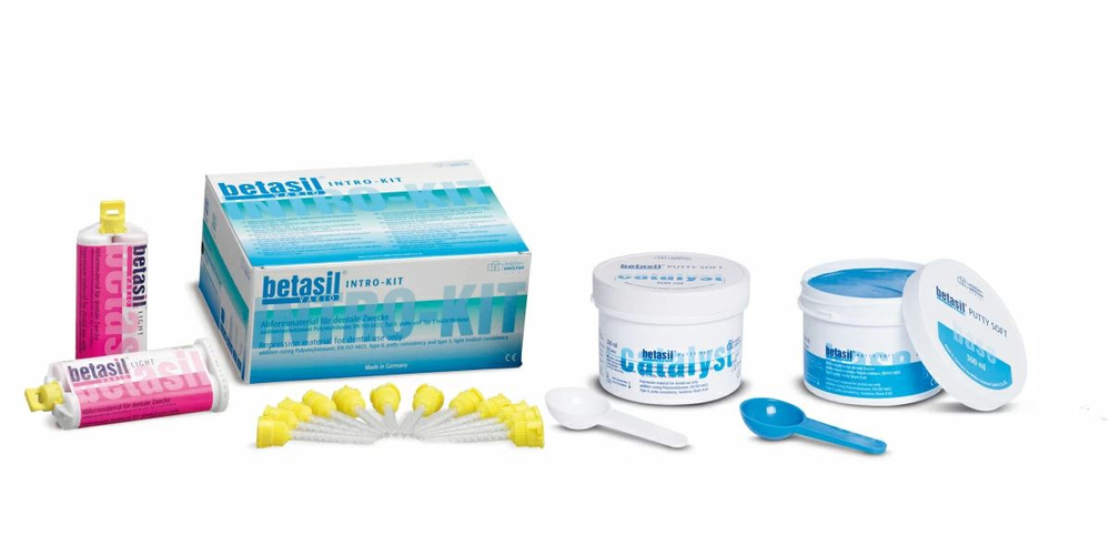 Слепочная масса А-силиконовая Бетасил (Betasil Putty Soft) A60 НАБОР (2 ...