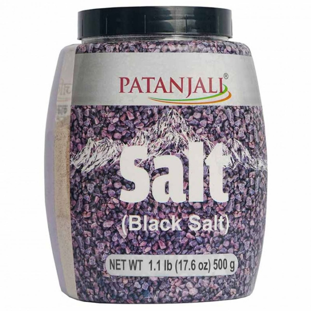 Соль чёрная гималайская Patanjali (Black Salt Kala Namak), 500 г ...