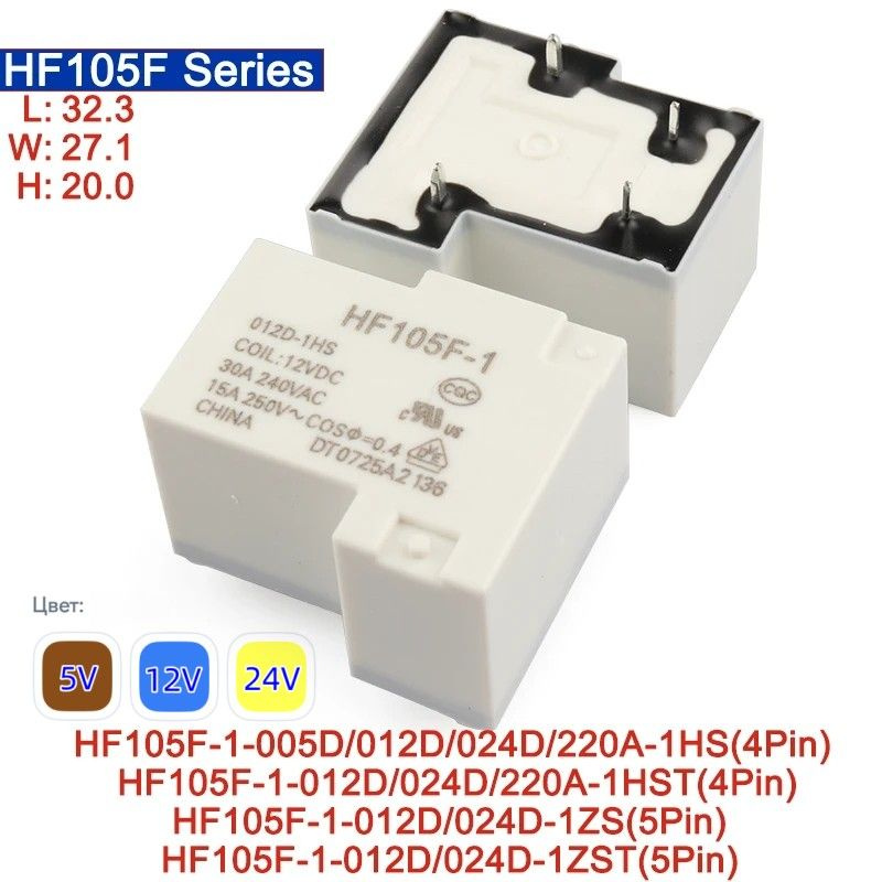 FDM】HF-JQX-105F-1 012D-1HS HFJQX105F1 012D1HS 12V DCV12 12DCV 30A
