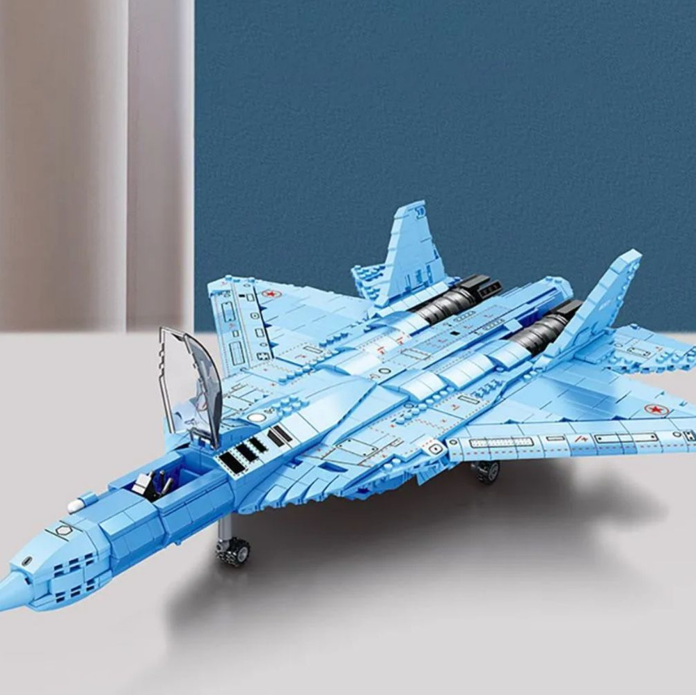 Конструктор Самолёт СУ-57, 1456 деталей истребитель SWAT / - купить с ...