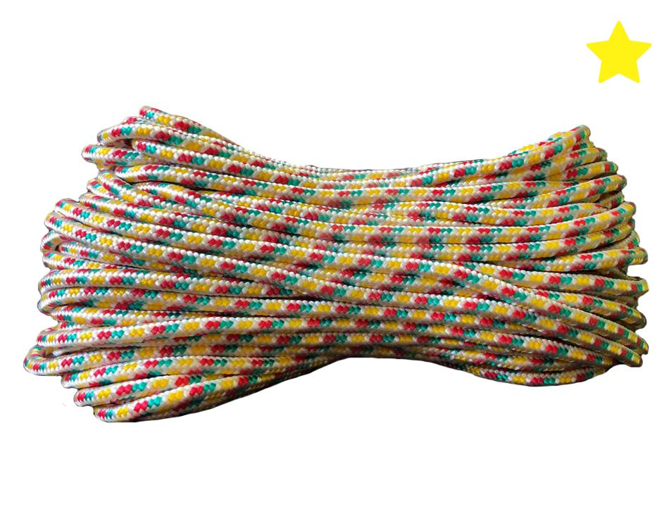 Шнур полипропиленовый плетеный 16пр 8 мм с/с "Мир Шнура" 50 м  #1