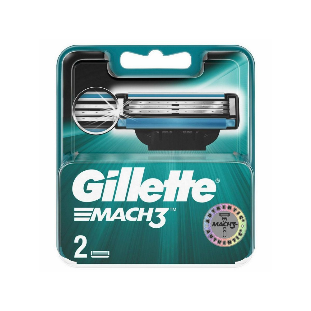 Gillette Сменные кассеты для бритья Mach3, с 3 лезвиями, прочнее, чем сталь, для точного бритья, 2 шт. #1