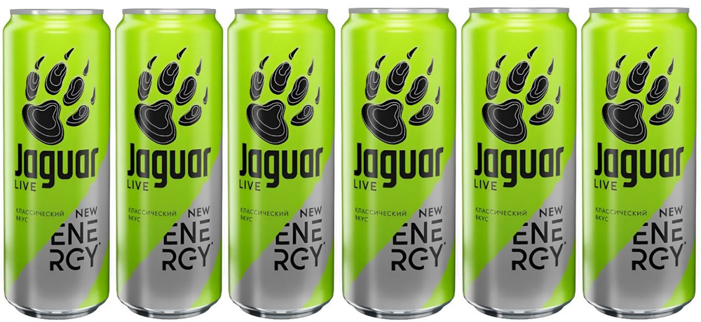 Энергетический напиток Jaguar Live Зеленый 0,45 л - 6 штук #1