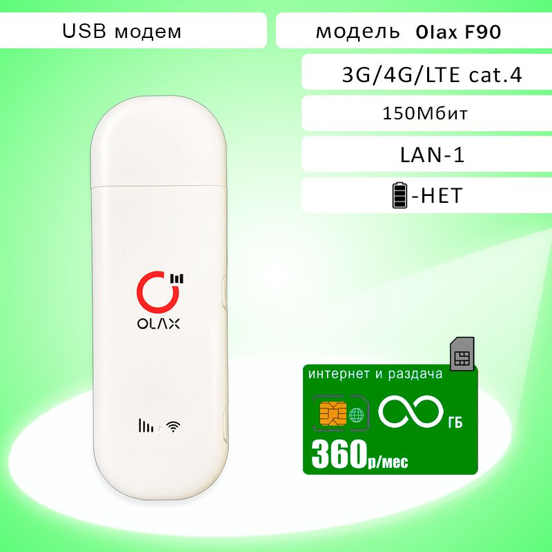 Беспроводной модем OLAX F90, безлимитный интернет за 360 - купить по ...